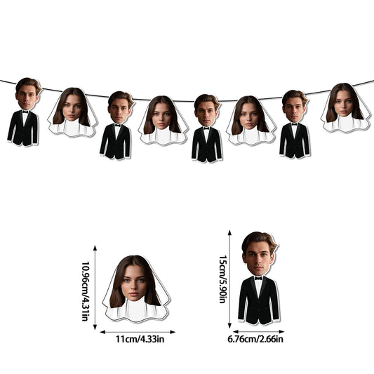 קישוטים בהתאמה אישית עם תמונת הזוג