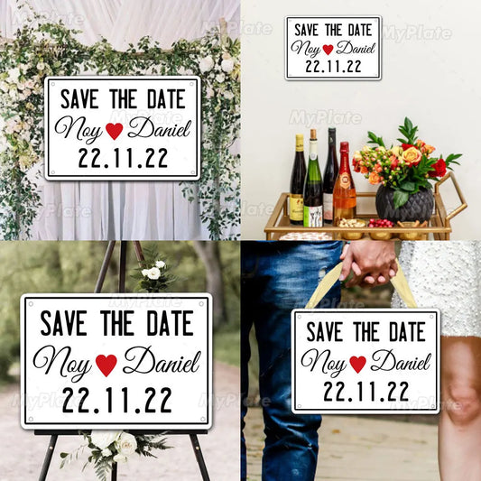 שלט מתכתי בעיצוב אישי – Save The Date