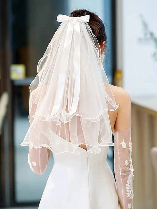 הינומת סיכות עם פפיון פנינים