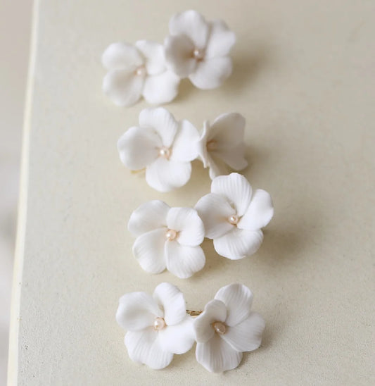 קישוט לשיער פרח לבן