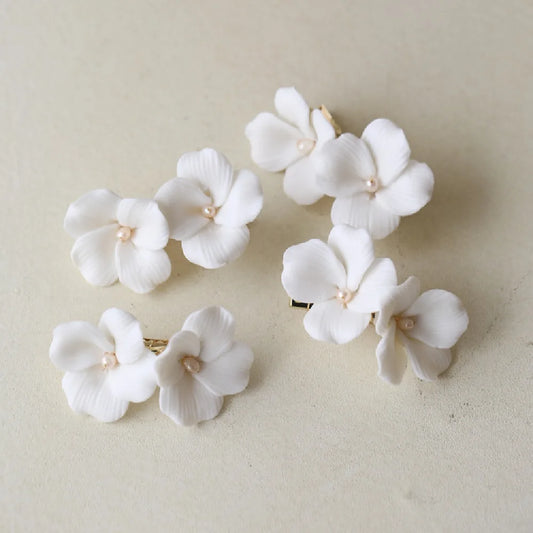 קישוט לשיער פרח לבן