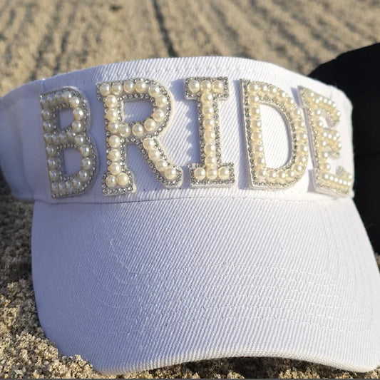 כובע כלה לבן עם כיתוב זהב – Bride ✨