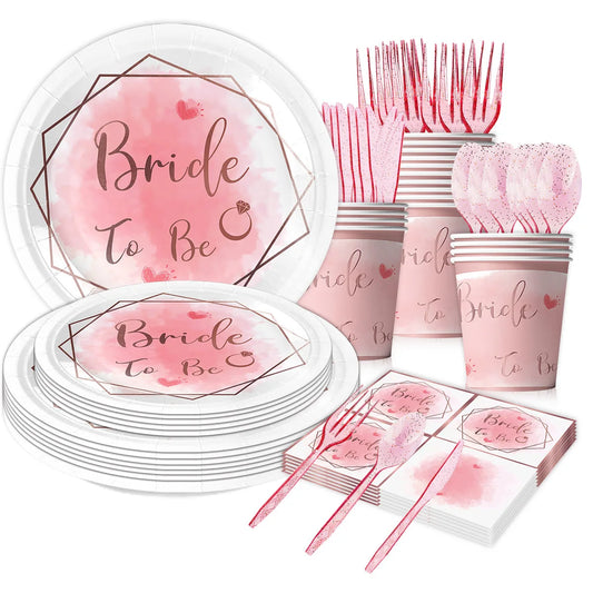 סט חד פעמי למסיבת רווקות – “Bride to Be”