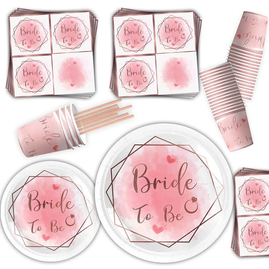 סט חד פעמי למסיבת רווקות – “Bride to Be”